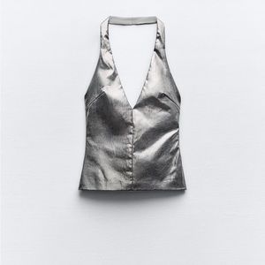 Foil halter top